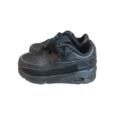 Size 6C- Nike Air Max 90 LTR BLACK ON BLACK Toddler Shoes BABY NIKE BLACK - Image 1 of 4