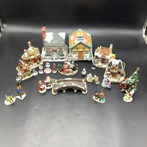 25 Pcs Porcelain House Set Avenue Noel Christmas Village & more - Picture 1 of 16