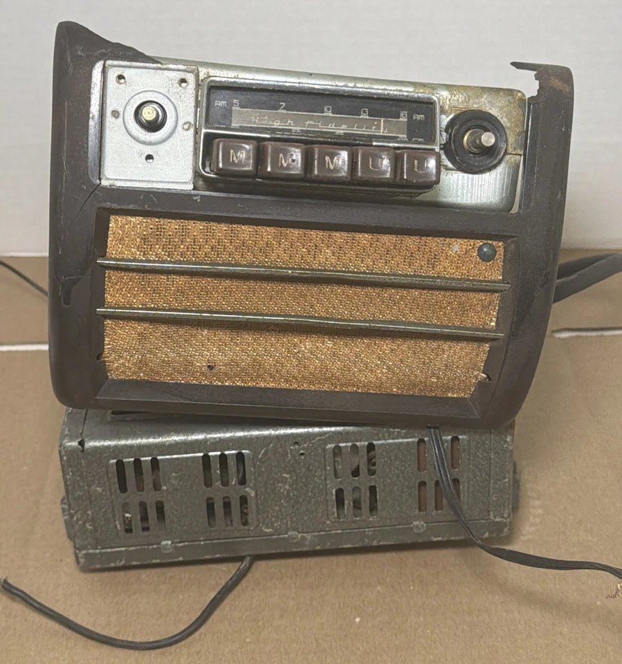 Radio Pontón Mercedes Benz Becker Europa 190SL 190 de Colección con Amplificador + Altavoz ¡Sin Probar! Foto 1 de 4