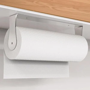 Paper Towel Holder Under Cabinet Wall Mount Stainless Steel for Kitchen - Picture 1 of 7