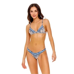 Top de bikini Aqua Bendita Lisa estampado bandana azul GRANDE - Imagen 1 de 5