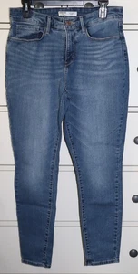 Pantalones de mezclilla ajustados azules medianos totalmente modelados de Levi Strauss para dama talla 12 S - Imagen 1 de 10