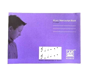 Libro manuscrito de música Victor de Rhino 6 pentagramas 24 páginas paisaje 165 mm x 235 mm - Imagen 1 de 5