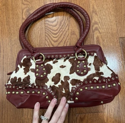 Mini bolso de mano de piel de vaca Gianni Bini Foto 1 de 4