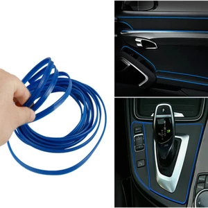 5M Car Thread Interior Decal Trim Strip Stickers Decoration Accessories Blue - Picture 1 of 5