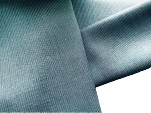 154cm LIGHT GREY WITH TEAL HUE PINSTRIPE LUXURY WOOL MADE IN ITALY FOR DIOR E77 - Picture 1 of 7