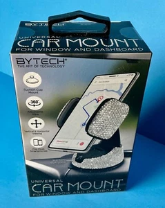 BYTECH UNIVERSAL BLING BLING CELLPNONE 360 DEGREE CAR MOUNT FOR WINDOWS / DASH - Picture 1 of 4