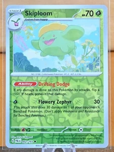 Pokémon TCG: Skiploom - 002/193 - Reverse Holo - Paldea Evolved - NM - Picture 1 of 2