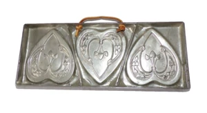 VTG Chocolate Mold Three Hearts Anton Reiche Weygandt Co NY USA Made in Germany? - Picture 1 of 15