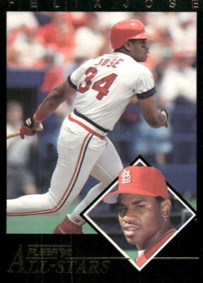 1992 Fleer  - All-Stars #1 Felix Jose MLB Baseball Card - Image 1 of 2