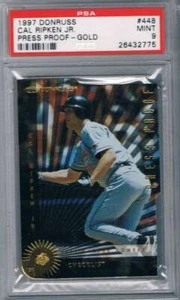 1997 Donruss Gold Presse Prüfdruck #448 Cal Ripken Jr.Orioles CL PSA 9 Mint - Bild 1 von 1