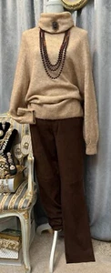 NWT Ralph Lauren Brown Suede Pants Size 6 - Picture 1 of 9