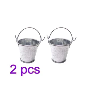 Garten Miniaturen Dekoration Metall Eimer Topf Möbel Zinn Eimer Mit Griffe - Bild 1 von 12