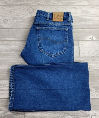 Jeans LEE De Colección Para Hombres 38x31 Pierna Recta Actual 36x31 Hecho en EE. UU. Mr Lee Rider Denim Foto 1 de 4