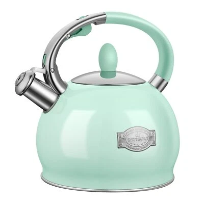 RETTBERG Tea Kettle for Stovetop Whistling Tea Kettles Modern Green Stainless... - Image 1 of 4
