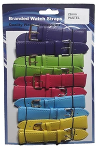 Großhandel Restposten: - 10 Standard - 22 mm - PASTELL - Leder - Uhrenarmbänder. - Bild 1 von 1