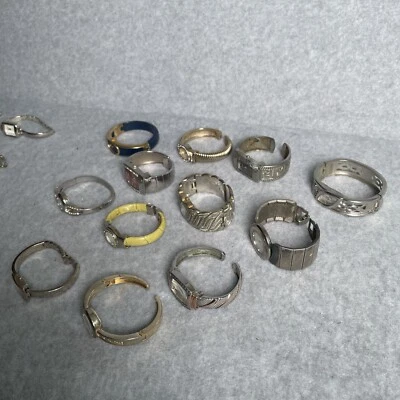 LOTE de 12 relojes para mujer estilo puño inoxidable para piezas y reparación solo ¡ENVÍO RÁPIDO! Foto 1 de 4