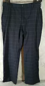 Pantaloni da golf Nike da uomo 34x30 neri grigi a quadretti Dri-Fit Tour Performance Athleisure - Foto 1 di 8