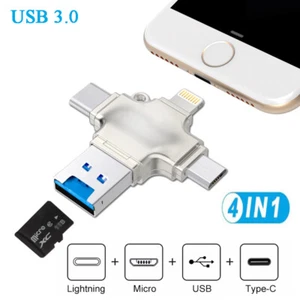 USB 3.0 TF Card Reader Adapter Flash Drive Type C OTG For iPhone Android PC - Picture 1 of 12