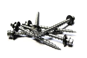 (10) 10x2-1/2 Hex Head Roofing Screws with Neoprene Washer (Weather Coat) - Picture 1 of 2