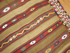 Vintage Turkish Anatolian Oushak Ushak Kilim Jajim Border Rug Size 3'6''x4'10''