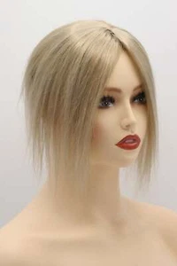 Topper de cabello humano para mujer Apexhairs mezcla rubia - Imagen 1 de 11
