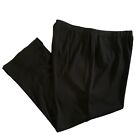 Misook Womens Pants Plus Size 3X Black Knit Pull On Stretch Flat Front Career 11