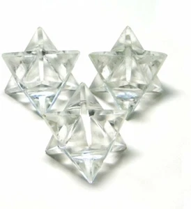 25MM Crystal Quartz Gemstone Sacred Metaphysical Healing Merkaba Star 8 Point - Picture 1 of 6