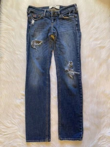 Hollister Jeans Womens 3S Blue Denim Distressed Pants - Picture 1 of 7