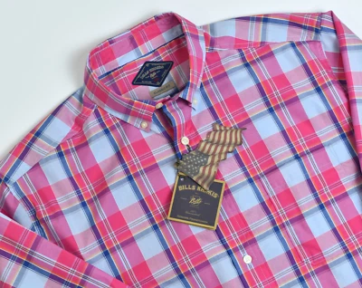 Camisa a Cuadros Rosa Bills Khakis Nueva con Etiquetas -XL- Calce Clásico Hecha en EE. UU. Foto 1 de 4