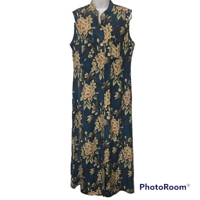 Vestido de Seda Evan Picone Estilo Hawaiano Floral Núcleo de Casa *Sin Etiqueta de Talla** 12? Foto 1 de 4