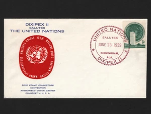 OPC 1959 Birmingham Ala Dixipex II saluda a las Naciones Unidas - Imagen 1 de 1