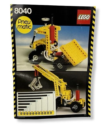 Vintage Lego Technic 8040 PNEUMATIC Building Set INSTRUCTION MANUAL ONLY 1984 - Image 1 of 4