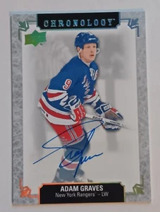 2018-19 UD Chronology Franchise History Autographs Adam Graves New York Rangers - Picture 1 of 2