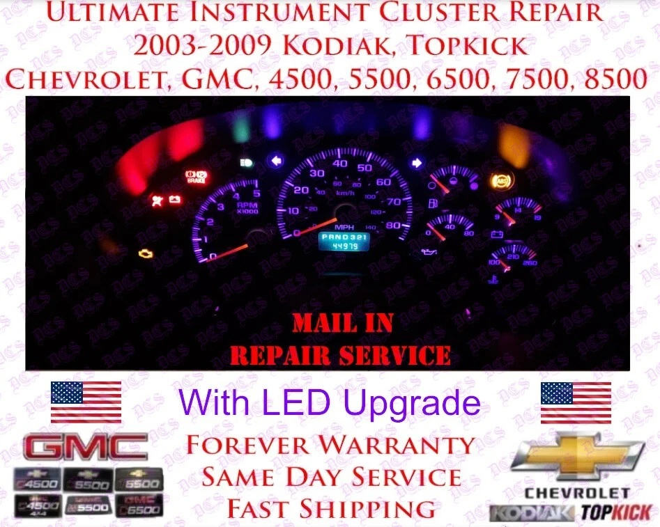 03-09 TOPKICK / KODIAK INSTRUMENT CLUSTER ULTIMATE REPAIR SERVICE CHEVROLET GMC - Image 1 of 4