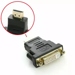 DVI Female To HDMI Male Connector Adapter Converter 1080P PC Desktop TV Laptop - Picture 1 of 6