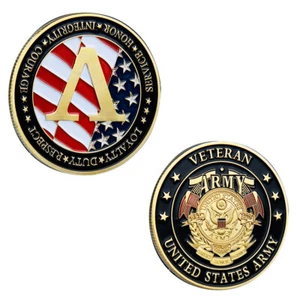 10 Stück Münze USA Geschenk Army LOYATY DUTY RESPECT Veterans Challenge - Bild 1 von 7