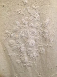 Suéter de Colección Gina Peters Seda Angora Mujer Tejido Flores Bordadas Cuentas Talla M - Imagen 1 de 11
