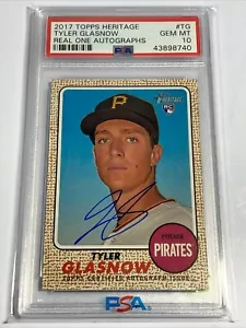 2017 Topps Heritage Tyler Glasnow Real One Auto RC PSA 10 - Bild 1 von 2