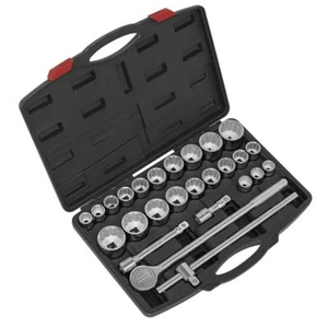Sealey Metric Imperial Presa Set 26pc 1.9cmSq Drive 12-point Walldrive AK2582 - Picture 1 of 1