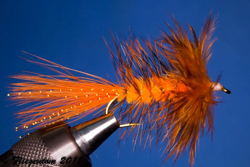 Fliegentom 3 Stück Wooley Bugger orange - Bild 1 von 1