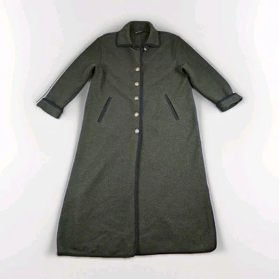Geiger Coat Womens 36 Olive Green Boiled Wool Loden Maxi Long Austrian Trachten - Image 1 of 4