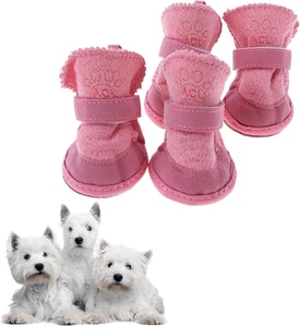 Botas de nieve rosadas para cachorros y gatos calidas impermeables de talla 4 - Imagen 1 de 12