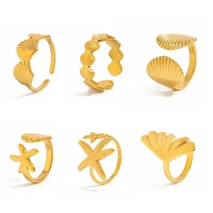 Premium Sense Starfish Shell Open Rings Beach Rings Beach Resort - Photo 1/14