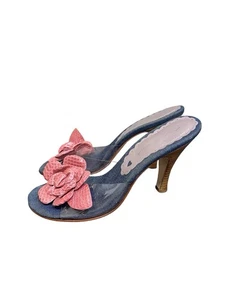 Sandalias Beverly Feldman Vintage 7.5 Transparente - Imagen 1 de 15
