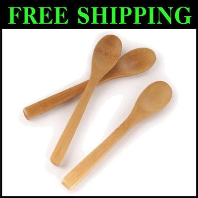 Eco-Friendly Bamboo Teaspoons - 100 pc Utensils Set - Image 1 of 4
