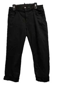 Kut from the Kloth Amy Crop Straight Leg Jeans Stretch Black Women's 12 - Picture 1 of 4