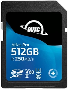 OWC Atlas Pro 512GB SDXC UHS-II V60 Media Card - Picture 1 of 5
