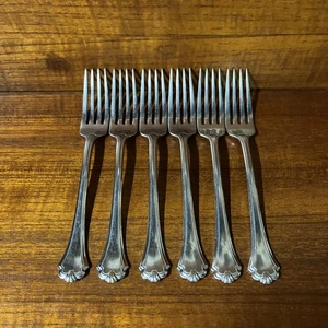 6 Oneida Midtowne Dinner Forks - 7 3/8" Stainless Steel ONEIDA USA - Picture 1 of 7