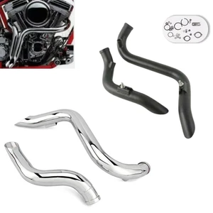 Exhaust System Middle Link Connect Pipe Steel For Harley Softail 1986-2015 - Picture 1 of 10